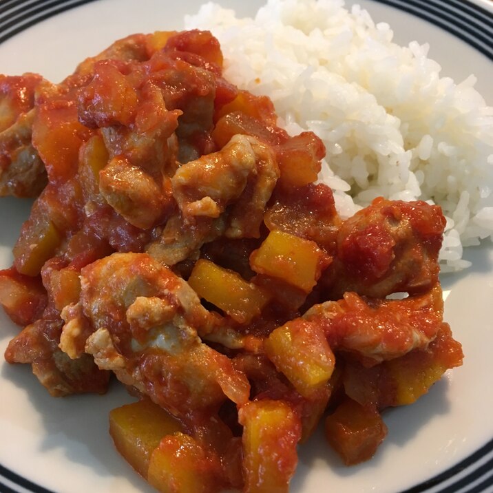 チキンと大根のトマト煮